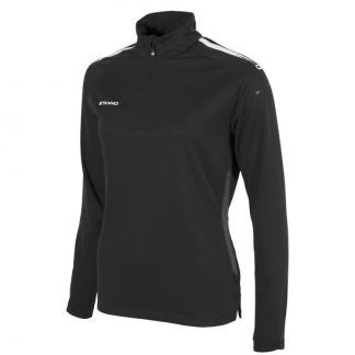 Black - First Half Zip Top Ladies with Club Logo